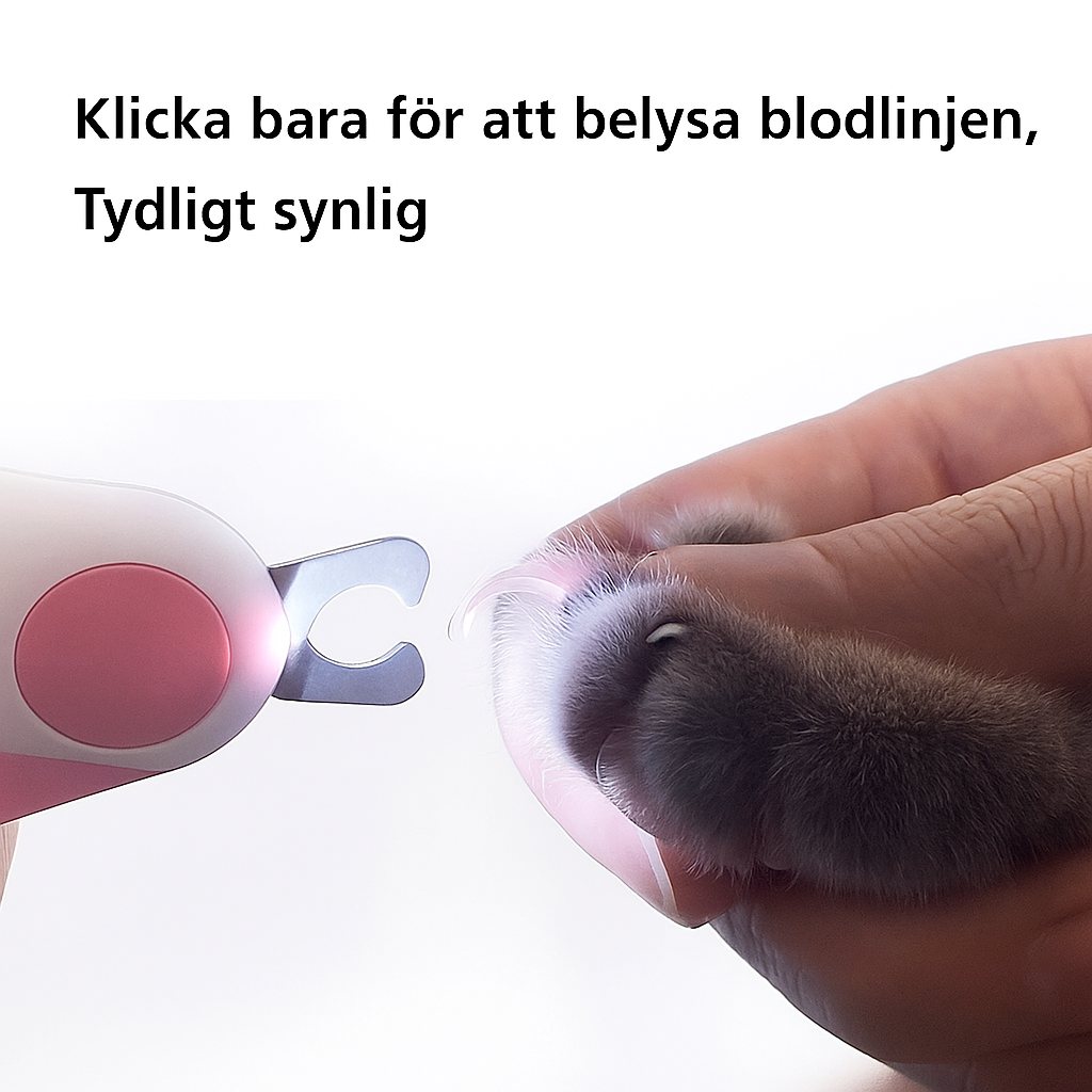 LED-ljus katt & hund kloklippare professionell husdjur