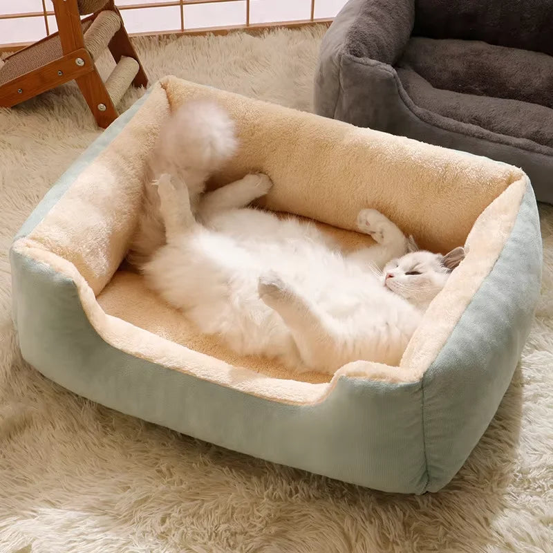 Katt- och hundhus, varmt på vintern, tvättbart året runt